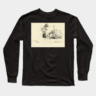 Winnie The Pooh Original Drawing Long Sleeve T-Shirt